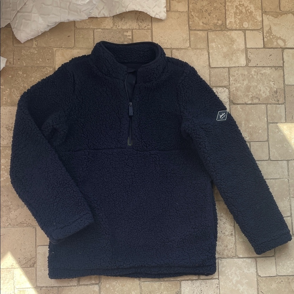 JOULES 11y Cozy Navy Kids Fleece Pullover